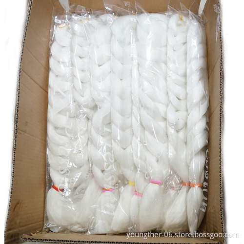 Wholesale 82inch Jumbo Braiding Hair High Temperature Fiber Synthetic Jumbo Ombre Stretched Synthetic Hair
